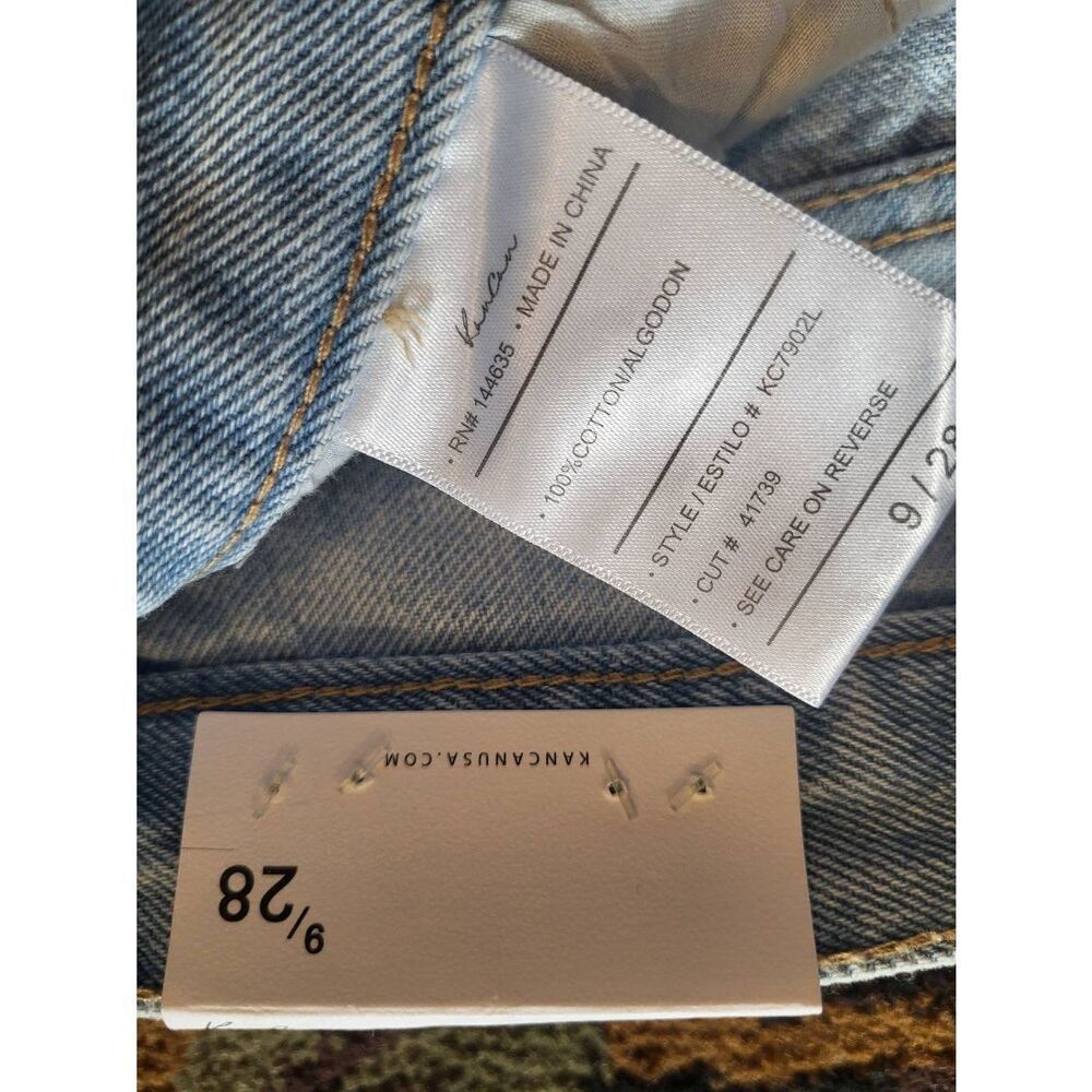 NWT Kancan Jeans Women's 30 Blue Sierra High Rise Straight Leg Distressed Crop - Picture 5 of 5